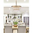 Elegant Lighting Nordic 6 Lights Iron and Crystal Chandelier in Brass