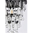 Elegant Lighting Nordic 1 Light Iron and Crystal Flush Mount in Black