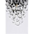 Elegant Lighting Nordic 1 Light Iron and Crystal Flush Mount in Black