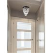 Elegant Lighting Nordic 1 Light Iron and Crystal Flush Mount in Black