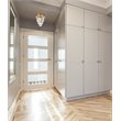 Elegant Lighting Nordic 1 Light Iron and Crystal Flush Mount in Brass