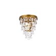 Elegant Lighting Nordic 1 Light Iron and Crystal Flush Mount in Brass