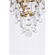 Elegant Lighting Nordic 1 Light Iron and Crystal Flush Mount in Brass