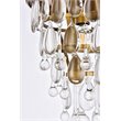 Elegant Lighting Nordic 1 Light Iron and Crystal Flush Mount in Brass