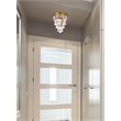 Elegant Lighting Nordic 1 Light Iron and Crystal Flush Mount in Brass