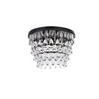 Elegant Lighting Nordic 3 Lights Iron and Crystal Flush Mount in Black