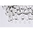 Elegant Lighting Nordic 3 Lights Iron and Crystal Flush Mount in Black