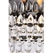 Elegant Lighting Nordic 3 Lights Iron and Crystal Flush Mount in Black