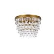 Elegant Lighting Nordic 3 Lights Iron and Crystal Flush Mount in Brass