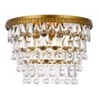 Elegant Lighting Nordic 3 Lights Iron and Crystal Flush Mount in Brass