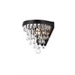 Elegant Lighting Nordic 1 Light Iron and Crystal Wall Sconce in Black