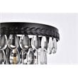 Elegant Lighting Nordic 1 Light Iron and Crystal Wall Sconce in Black