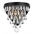 Elegant Lighting Nordic 1 Light Iron and Crystal Wall Sconce in Black