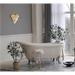 Elegant Lighting Nordic 1 Light Iron and Crystal Wall Sconce in Brass