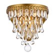 Elegant Lighting Nordic 1 Light Iron and Crystal Wall Sconce in Brass