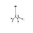 Elegant Lighting Cavoli 5 Lights Iron and Glass Chandelier in Black