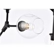 Elegant Lighting Cavoli 5 Lights Iron and Glass Chandelier in Black