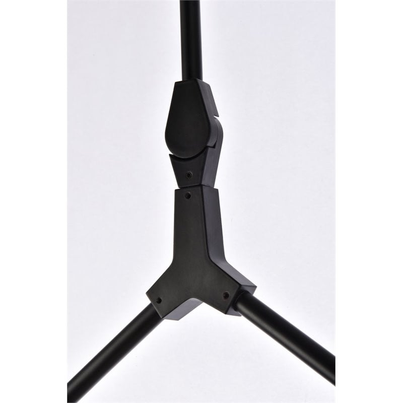 Elegant Lighting Cavoli 5 Lights Iron and Glass Chandelier in Black