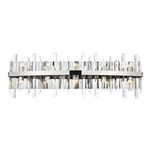 Elegant Lighting Serena 36&quot Iron and Crystal Bath Sconce in Chrome