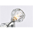 Elegant Lighting Zayne 2-Light Crystal/Iron Wall Sconce in Chrome