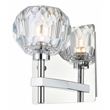 Elegant Lighting Graham 1-Light Crystal/Iron Wall Sconce in Chrome