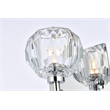 Elegant Lighting Graham 1-Light Crystal/Iron Wall Sconce in Chrome