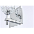 Elegant Lighting Graham 1-Light Crystal/Iron Wall Sconce in Chrome