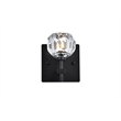 Elegant Lighting Graham 1-Light Crystal/Iron Wall Sconce in Black