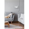 Elegant Lighting Graham 2-Light Crystal/Iron Wall Sconce in Chrome