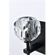 Elegant Lighting Graham 2-Light Crystal/Iron Wall Sconce in Black