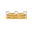 Elegant Lighting Graham 3-Light Modern Crystal Wall Sconce in Gold