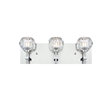 Elegant Lighting Graham 3-Light Crystal/Iron Wall Sconce in Chrome