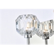 Elegant Lighting Graham 3-Light Crystal/Iron Wall Sconce in Chrome