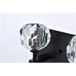 Elegant Lighting Graham 3-Light Crystal/Iron Wall Sconce in Black