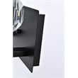 Elegant Lighting Graham 3-Light Crystal/Iron Wall Sconce in Black