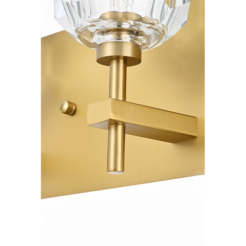 Elegant Lighting Graham 4-Light Modern Crystal Wall Sconce in Gold