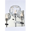 Elegant Lighting Graham 4-Light Crystal/Iron Wall Sconce in Chrome