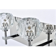 Elegant Lighting Graham 4-Light Crystal/Iron Wall Sconce in Chrome