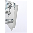 Elegant Lighting Graham 4-Light Crystal/Iron Wall Sconce in Chrome