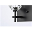 Elegant Lighting Graham 4-Light Crystal/Iron Wall Sconce in Black
