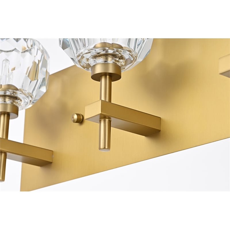 Elegant Lighting Graham 5-Light Modern Crystal Wall Sconce in Gold