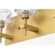 Elegant Lighting Graham 5-Light Modern Crystal Wall Sconce in Gold