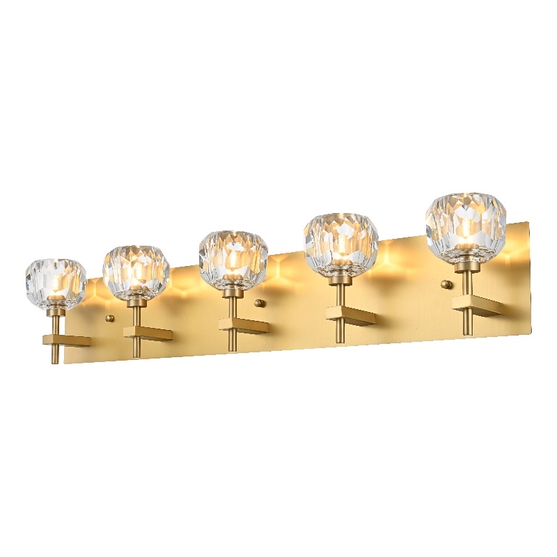 Elegant Lighting Graham 5-Light Modern Crystal Wall Sconce in Gold