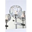 Elegant Lighting Graham 5-Light Crystal/Iron Wall Sconce in Chrome