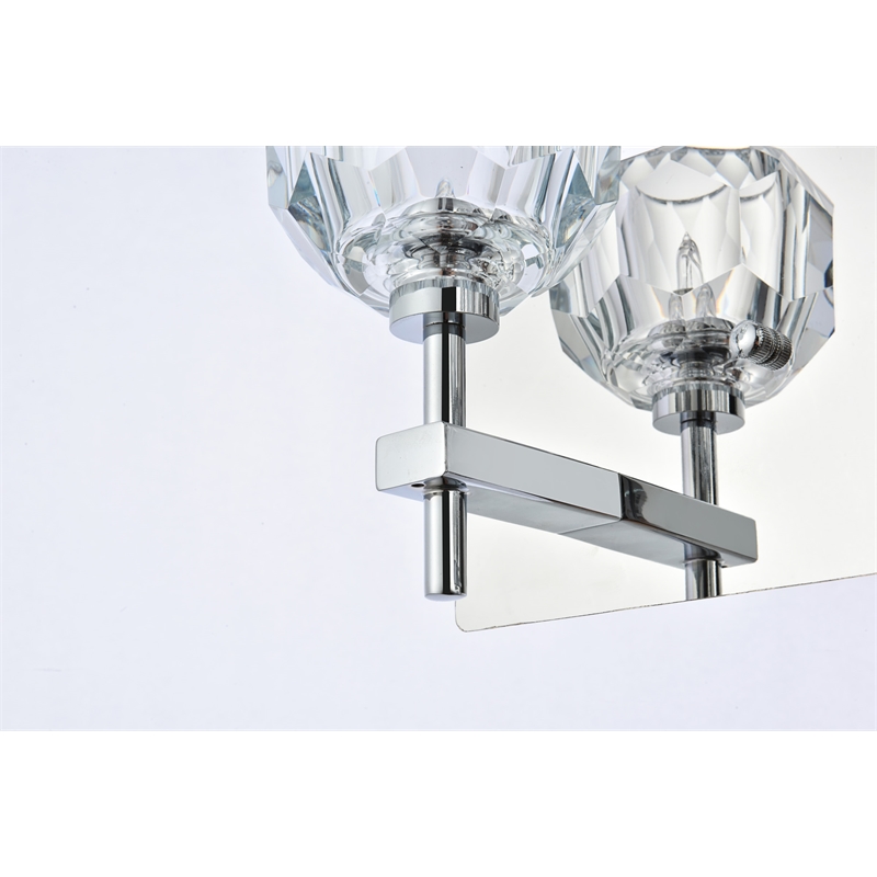 Elegant Lighting Graham 5-Light Crystal/Iron Wall Sconce in Chrome
