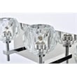 Elegant Lighting Graham 5-Light Crystal/Iron Wall Sconce in Chrome