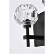 Elegant Lighting Graham 5-Light Crystal/Iron Wall Sconce in Black