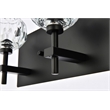 Elegant Lighting Graham 5-Light Crystal/Iron Wall Sconce in Black