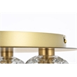 Elegant Lighting Graham 3-Light Crystal/Iron Ceiling Lamp in Gold