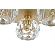 Elegant Lighting Graham 3-Light Crystal/Iron Ceiling Lamp in Gold